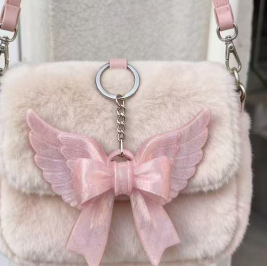Angel Bow Bag Charm Keychain