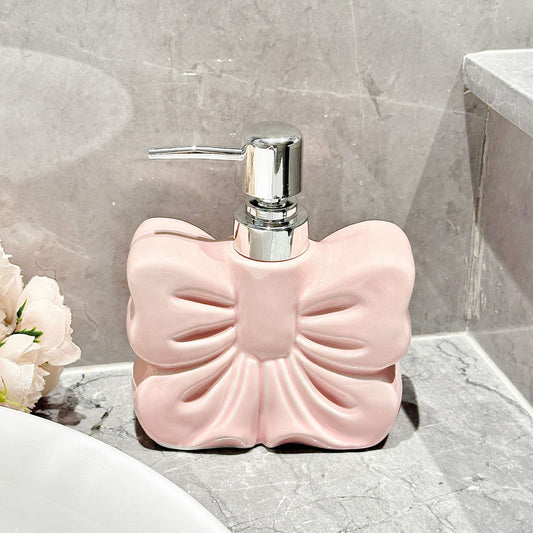 Blush Ribbon Soap Dispenser