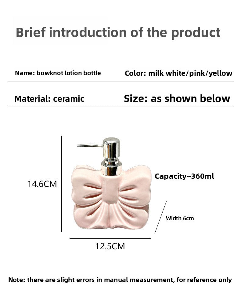 Blush Ribbon Soap Dispenser