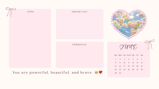 1. FREE June Coquette Aesthetic Pink Wallpaper