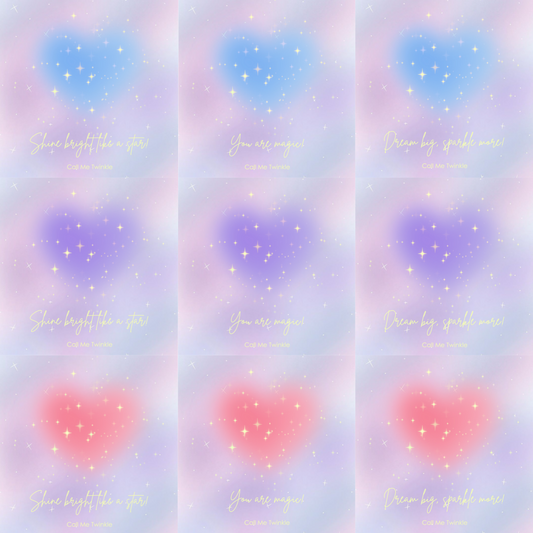 5. Coquette Vibrant Heart Aura Wallpaper Set