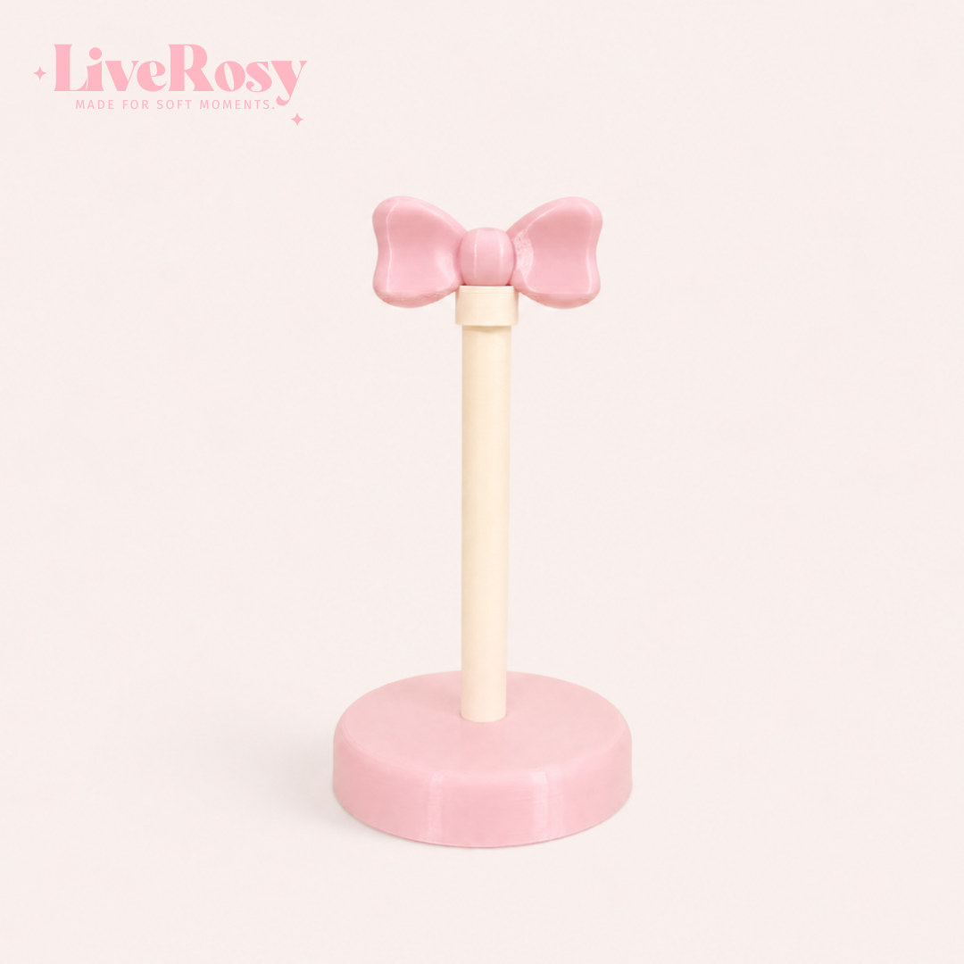Coquette Pink Bow Scrunchie Holder