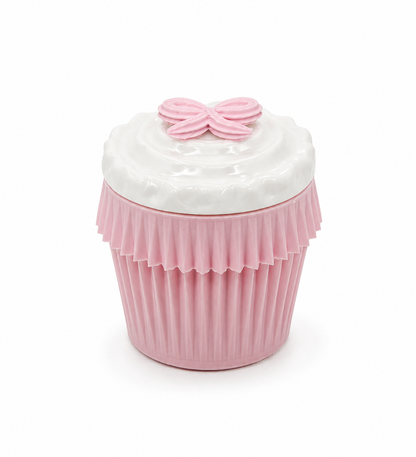 Pink Bow Cupcake Jewelry Box