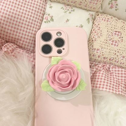 3D Printed Vintage Rose MagSafe Phone Grip