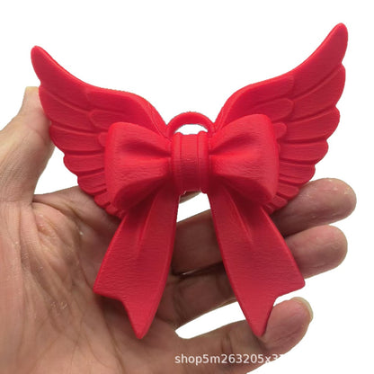 Angel Bow Bag Charm Keychain