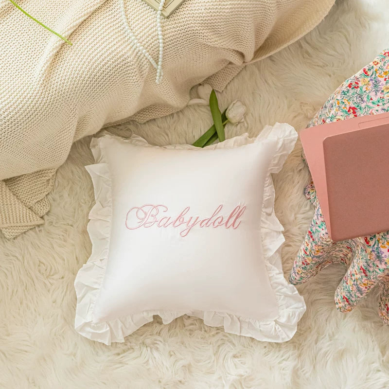 Babydoll Ruffle Throw Pillow