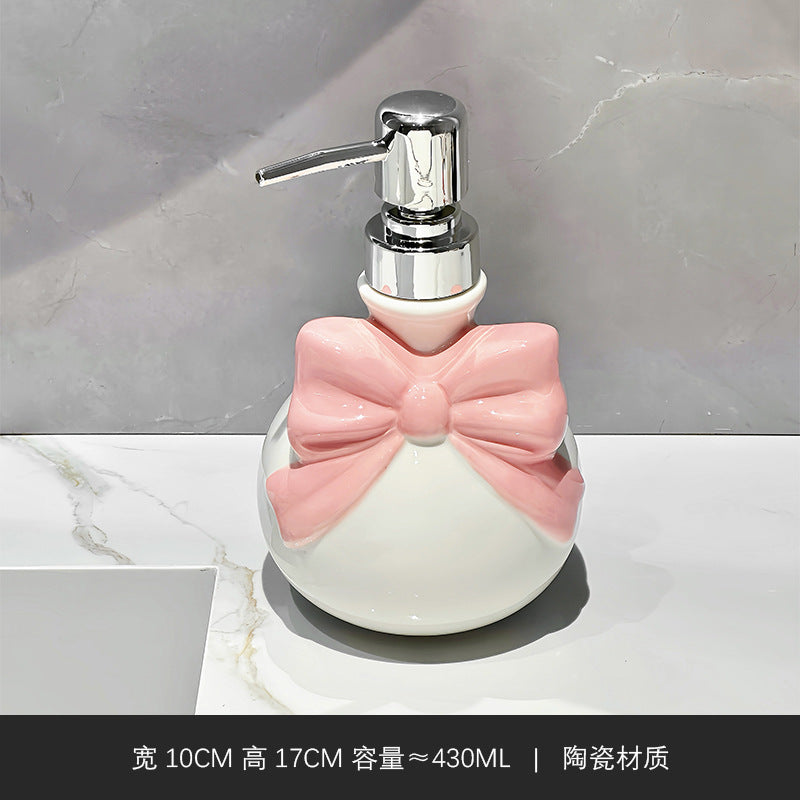 Dreamy Pink Ribbon Soap Dispenser
