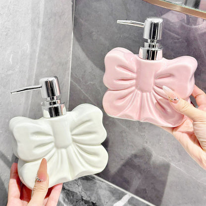 Blush Ribbon Soap Dispenser